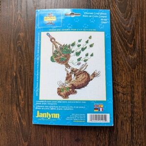 Janlyn Gary Patterson Oops Swinging Plant Cat Cross Stitch Kit NOS